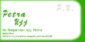 petra ujj business card